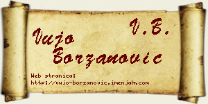 Vujo Borzanović vizit kartica